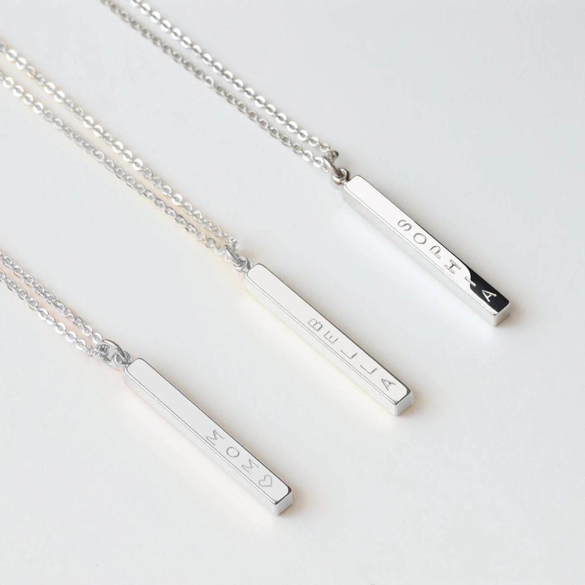 Sterling Silver Bar Necklace by Groovy Groomsmen Gifts