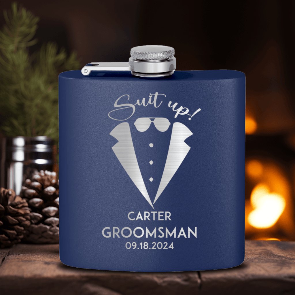 Suit Up Boys Flask - Groovy Groomsmen Gifts