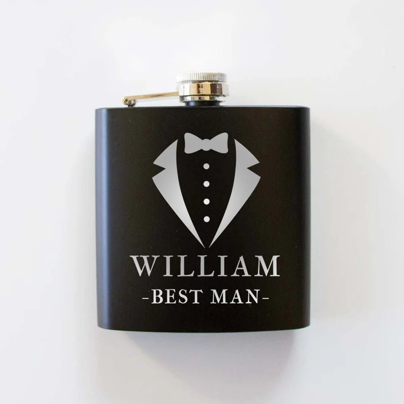 Suited Flask - Groovy Groomsmen Gifts