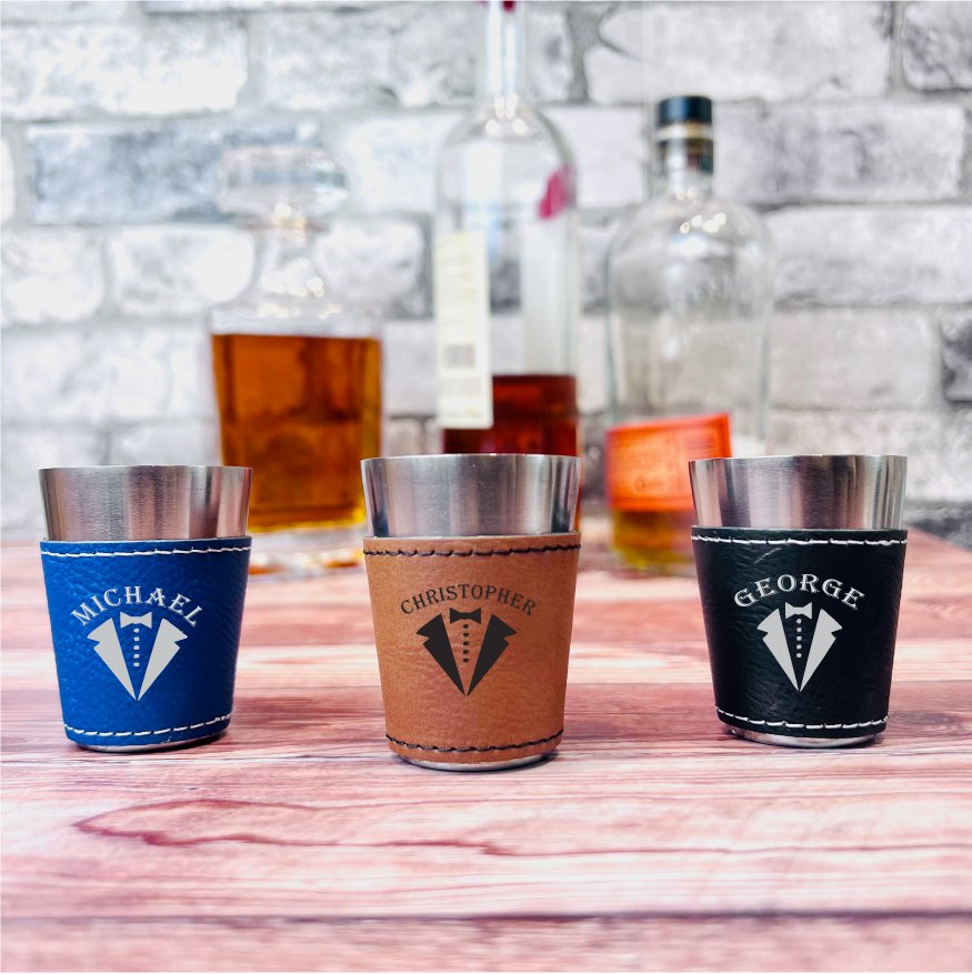 Suited Up Shots - Groovy Groomsmen Gifts