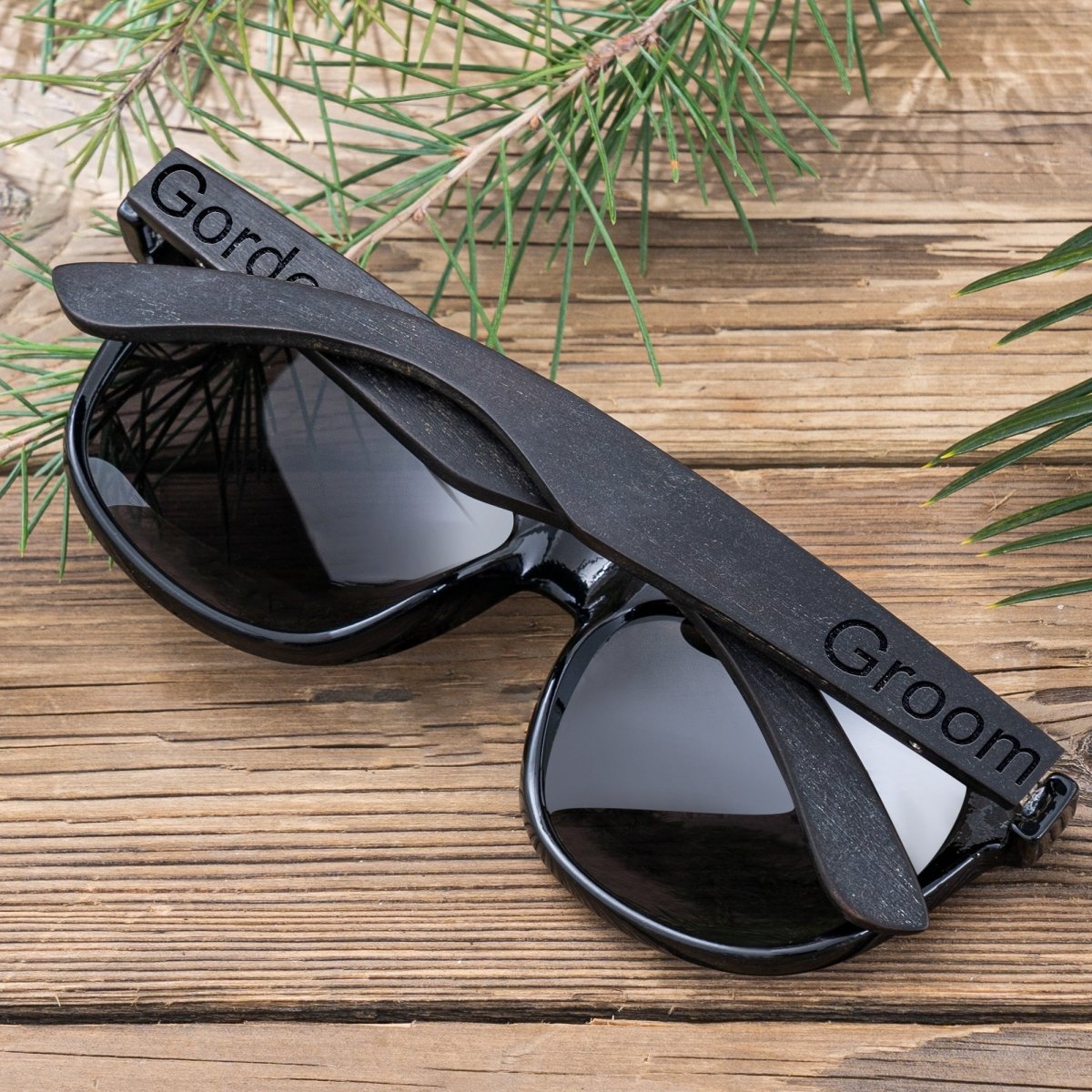 Sunglasses Ebony Shades by Groovy Groomsmen Gifts