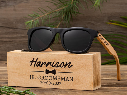 Sunglasses Engraved Ring Bearer Sunglasses by Groovy Groomsmen Gifts