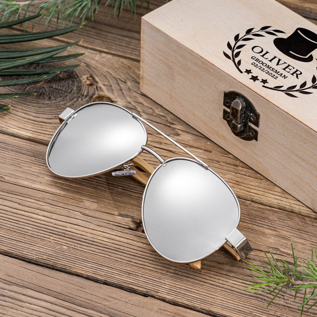 Sunglasses UV Aviators by Groovy Groomsmen Gifts