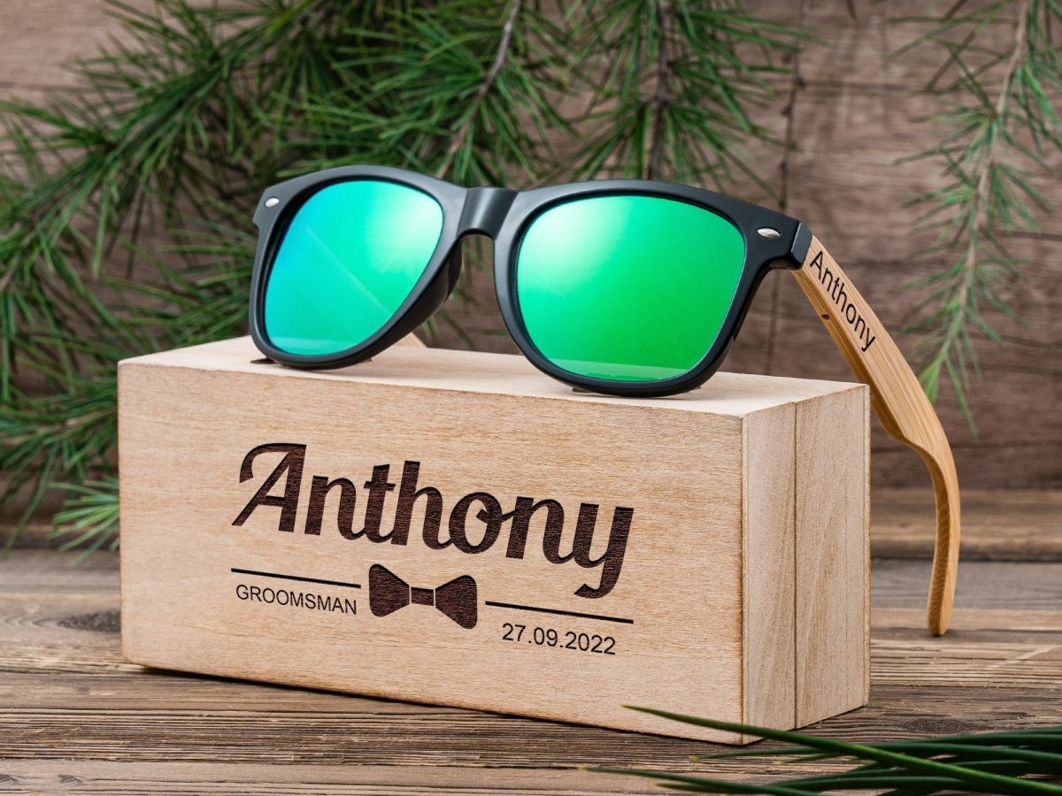 Sunglasses Walnut Warriors by Groovy Groomsmen Gifts