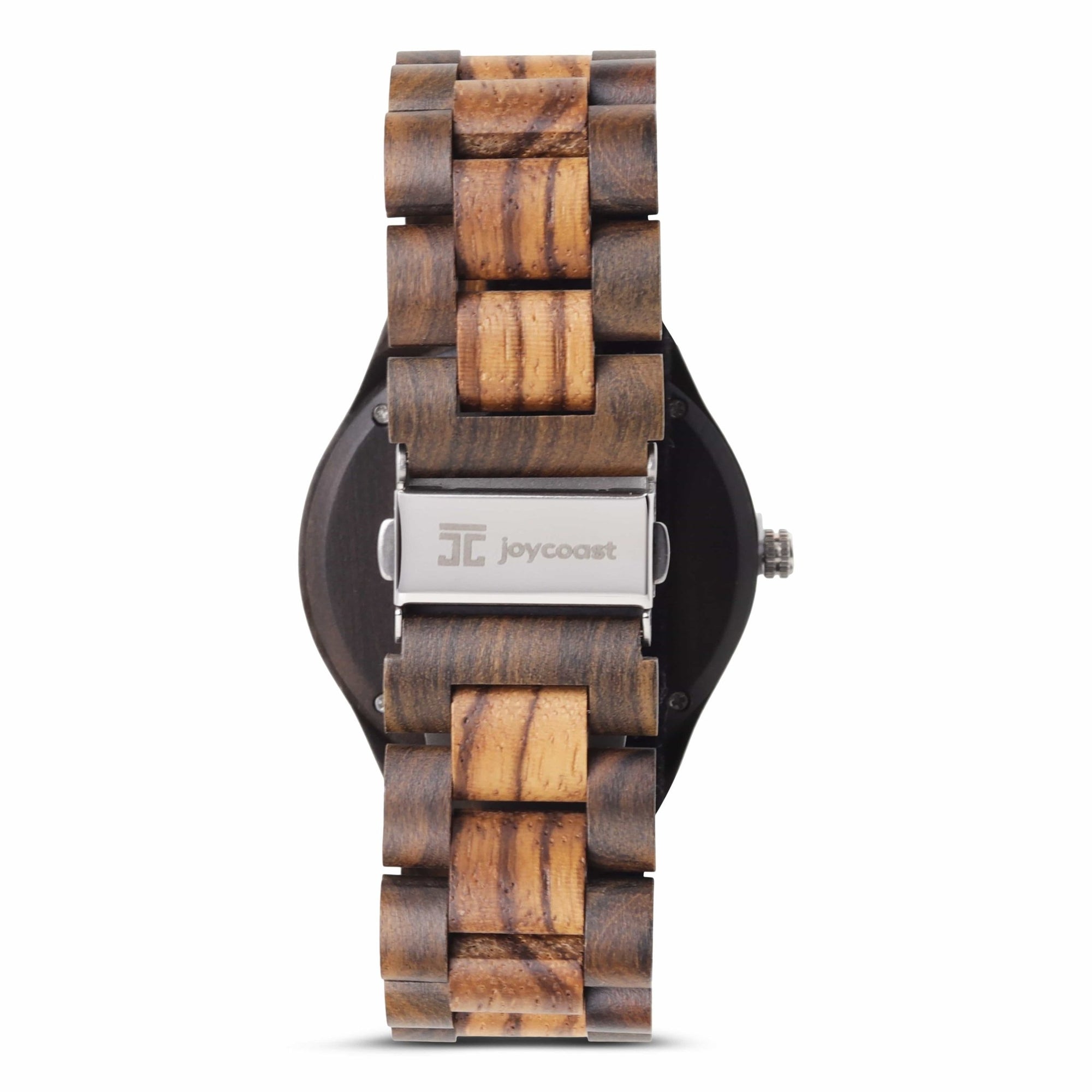 Wooden Watch Tarzan | Dark Sandalwood & Zebra by Groovy Groomsmen Gifts