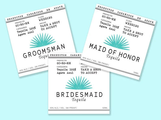 Tequila Wedding Label - Groovy Groomsmen Gifts