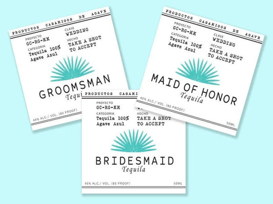 Tequila Wedding Label by Groovy Groomsmen Gifts