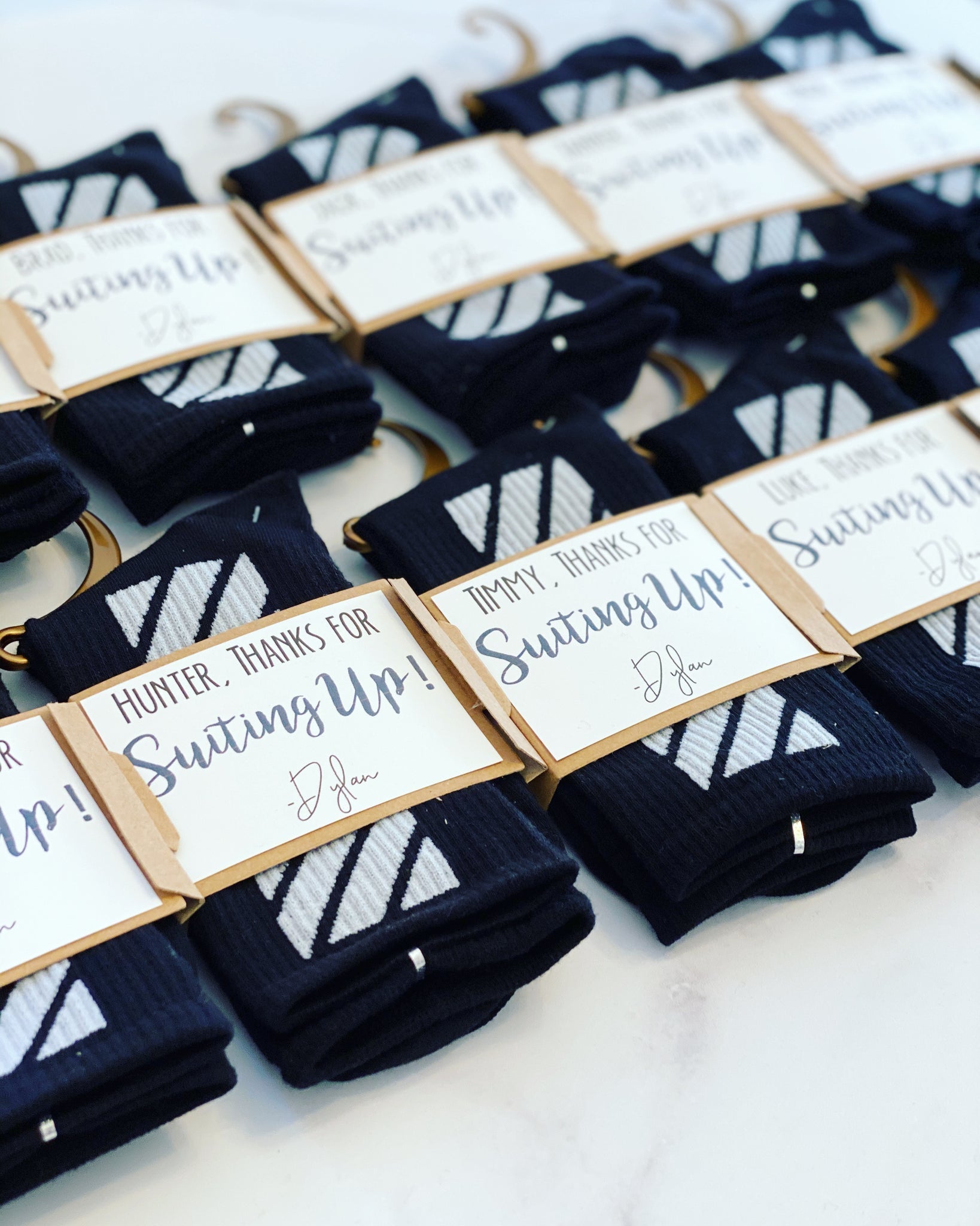 Socks Thanks For Suiting Up! by Groovy Groomsmen Gifts