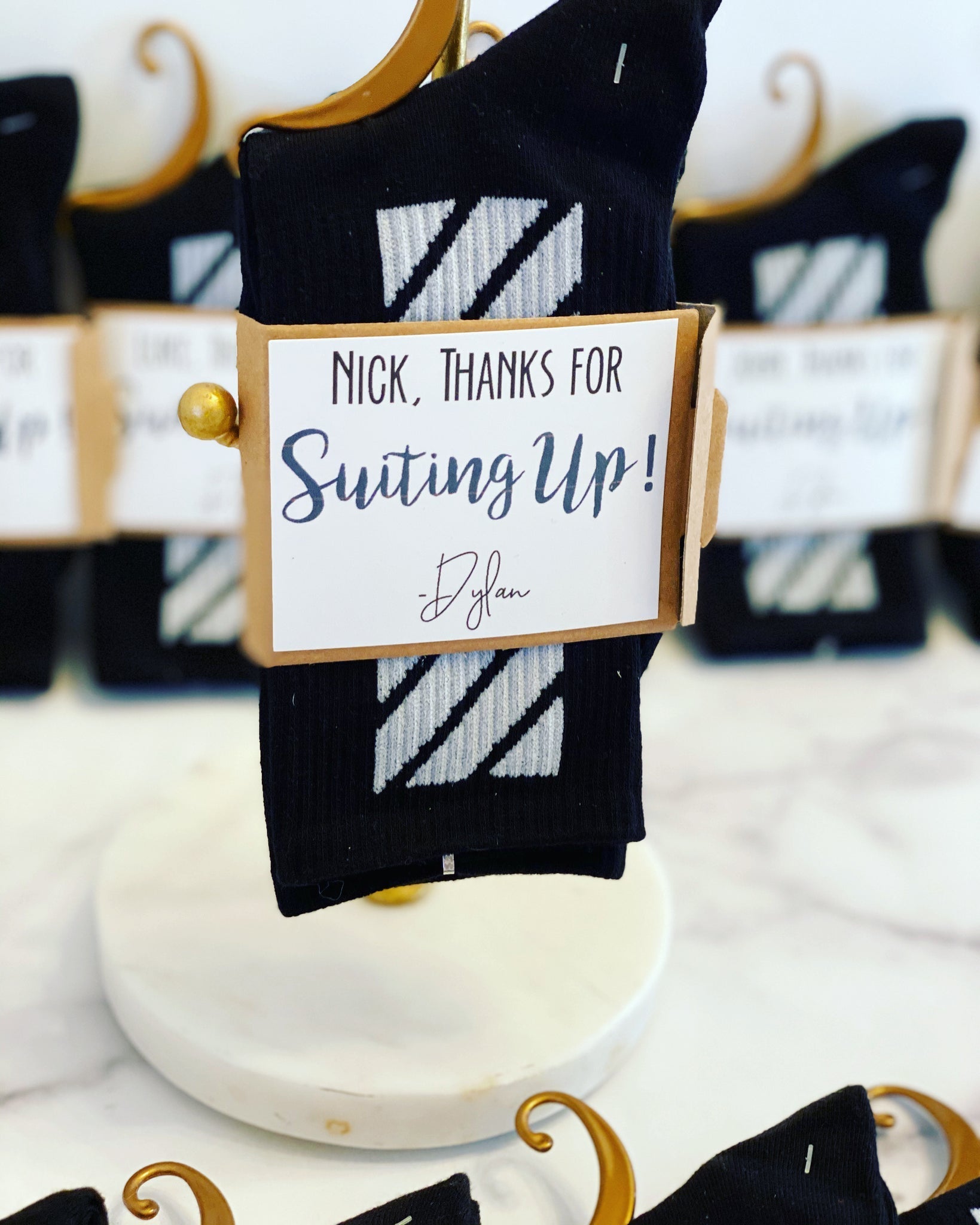 Socks Thanks For Suiting Up! by Groovy Groomsmen Gifts