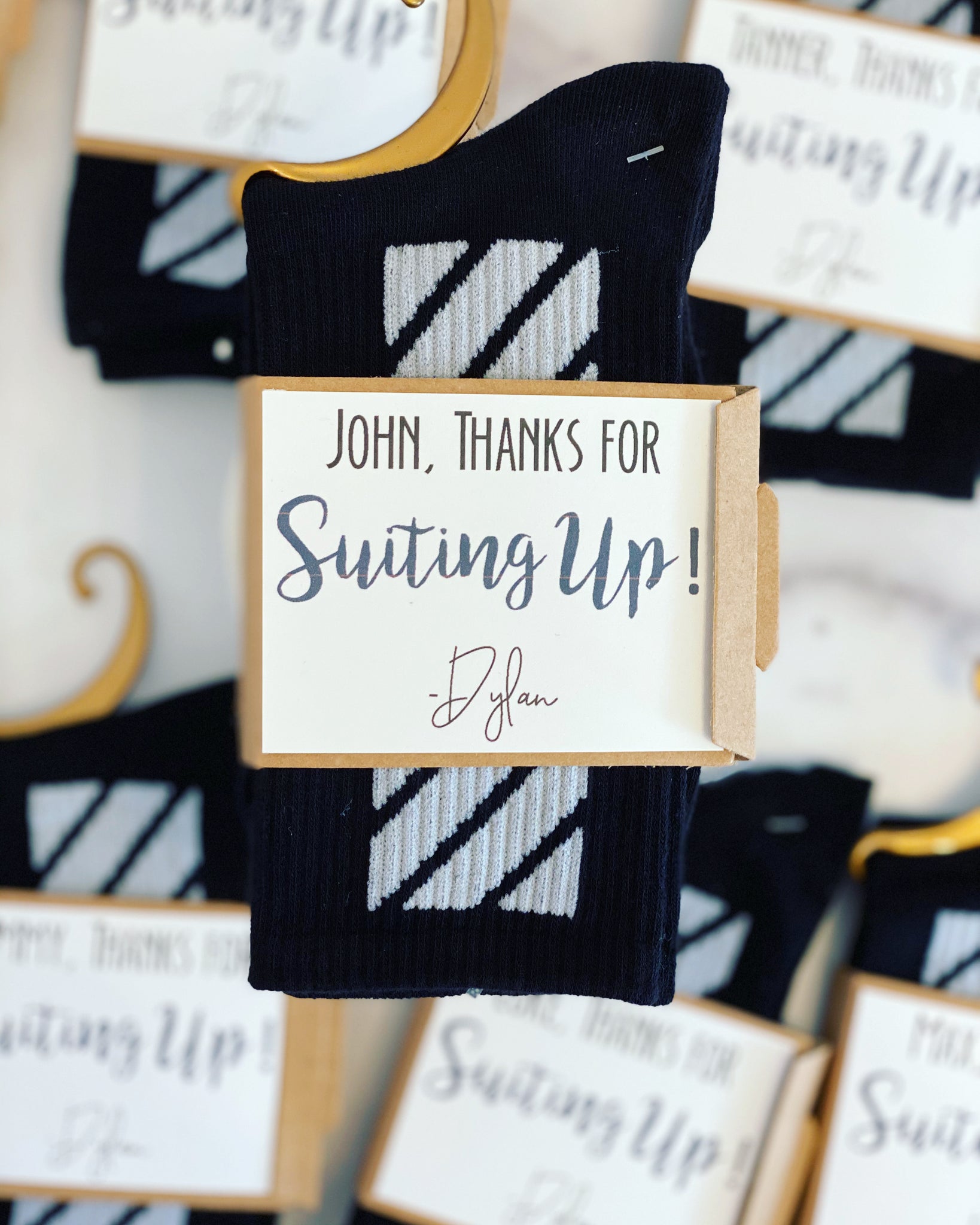 Socks Thanks For Suiting Up! by Groovy Groomsmen Gifts