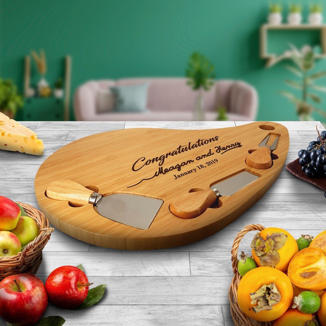 The Perfect Pair Charcuterie Board - Groovy Groomsmen Gifts