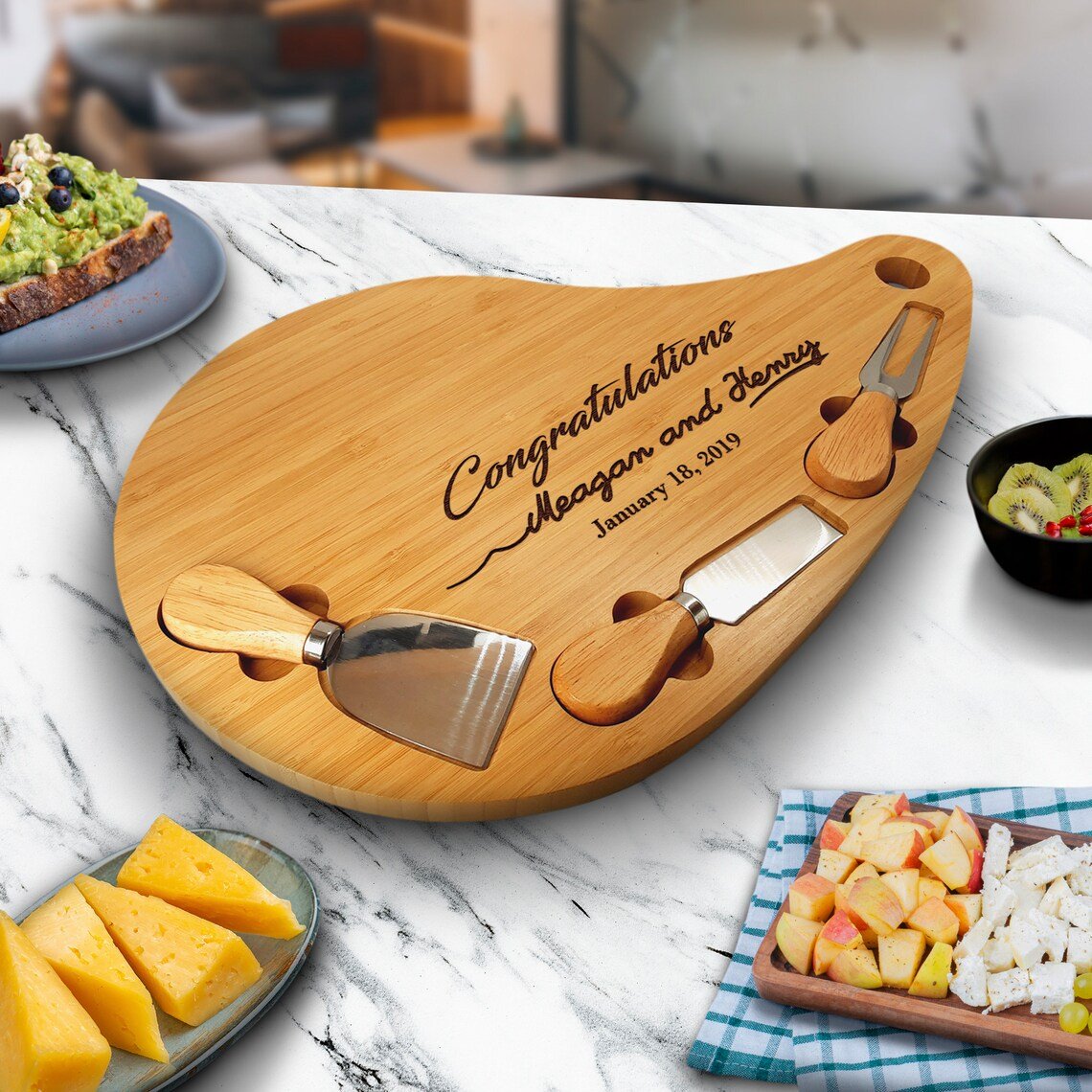 The Perfect Pair Charcuterie Board - Groovy Groomsmen Gifts