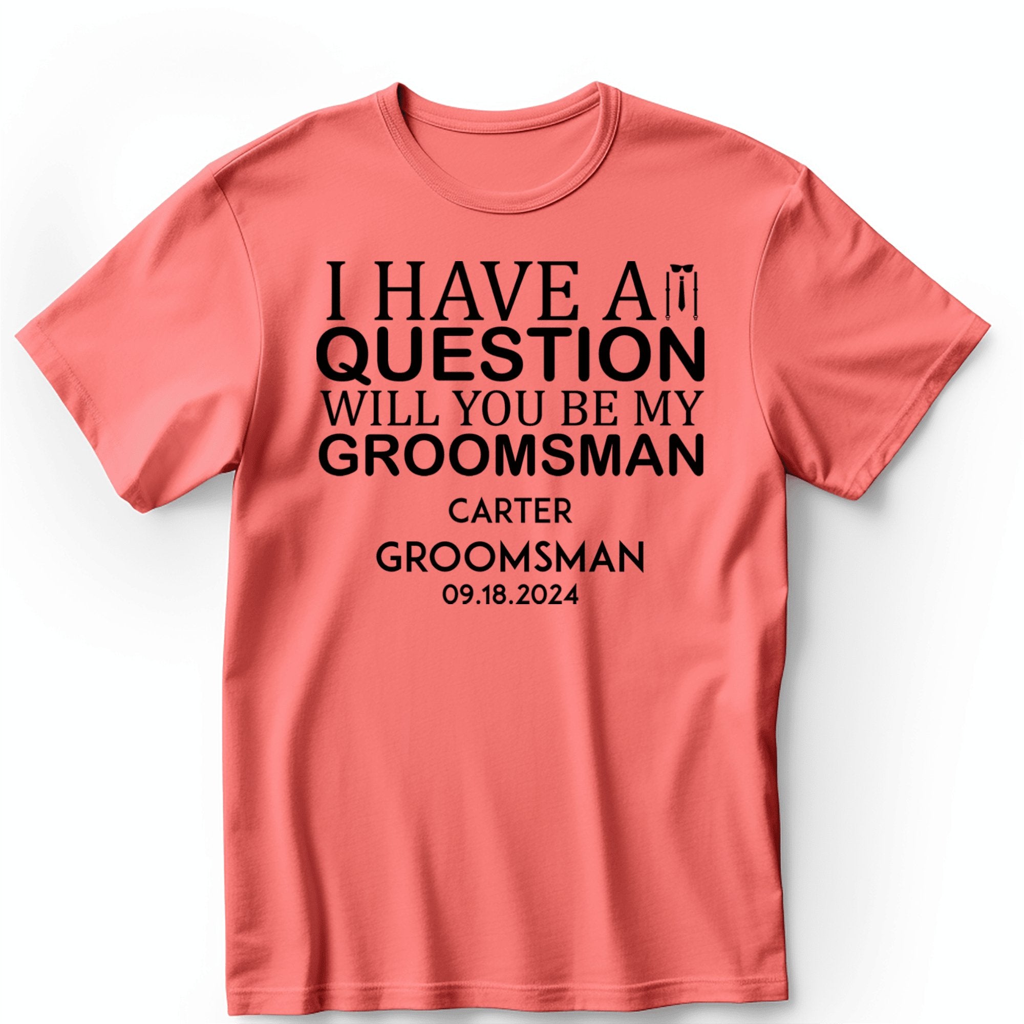 Groomsman Mens T Shirt The Real Proposal Mens T Shirt by Groovy Groomsmen Gifts