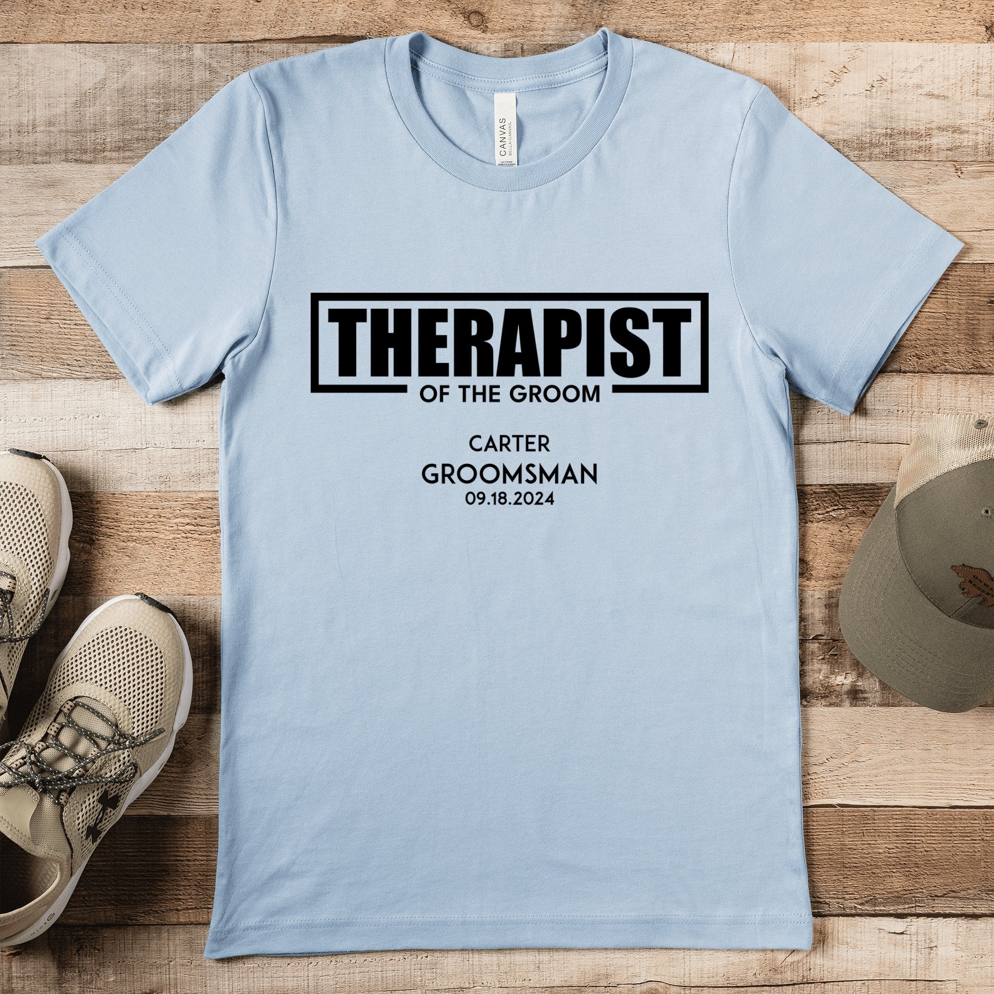 Groomsman Mens T Shirt Therapist Of The Groom Mens T Shirt by Groovy Groomsmen Gifts