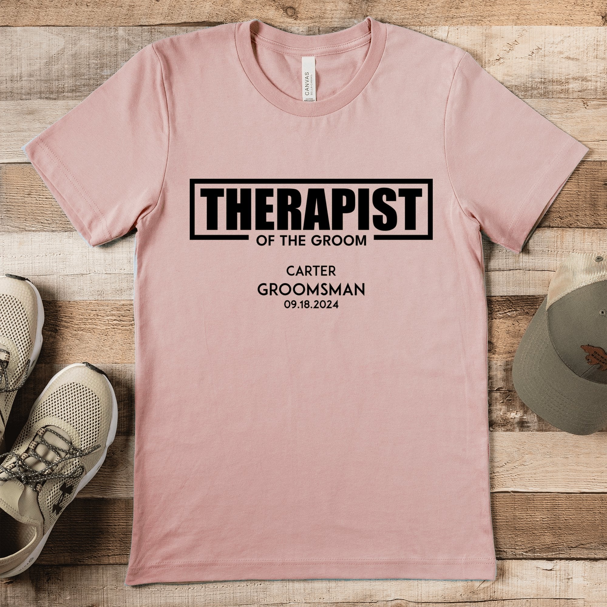 Groomsman Mens T Shirt Therapist Of The Groom Mens T Shirt by Groovy Groomsmen Gifts