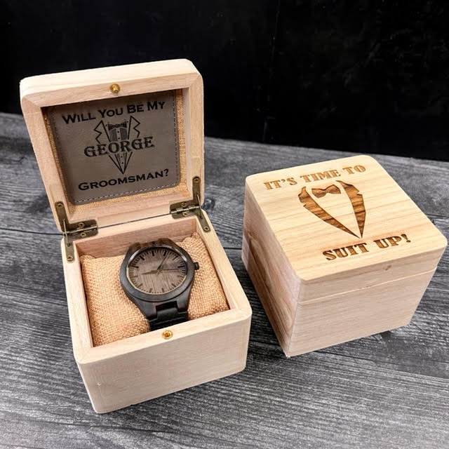 Groovy Laser Time to Suit Up by Groovy Groomsmen Gifts