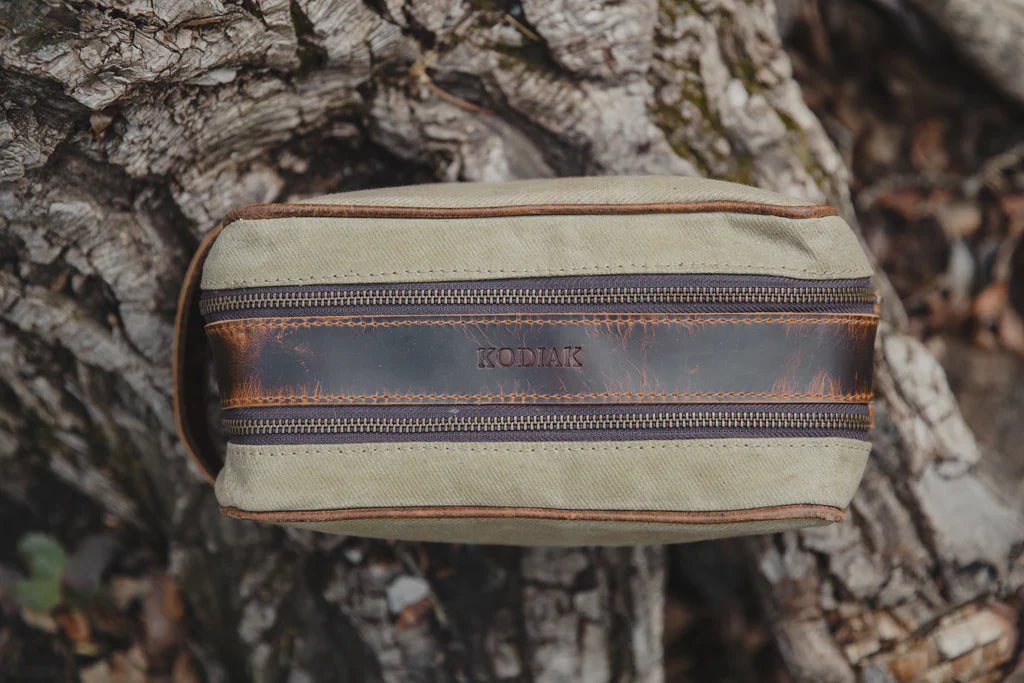 Toiletry Bag Canvas Dopp Bag by Groovy Groomsmen Gifts