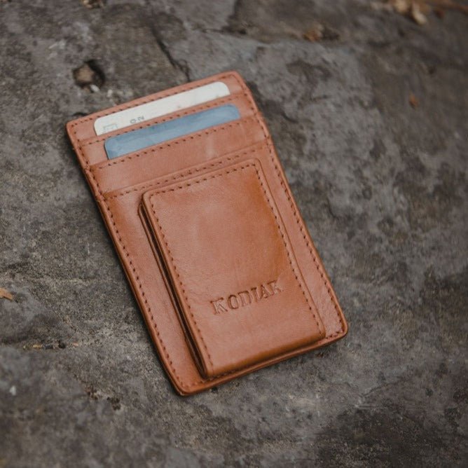 Top - grain Leather Money Clip - Groovy Groomsmen Gifts