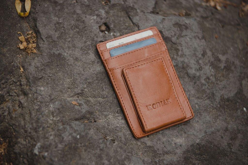 Top - grain Leather Money Clip - Groovy Groomsmen Gifts