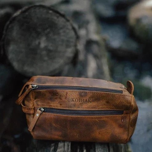 Top Grain Toiletry Bag - Groovy Groomsmen Gifts