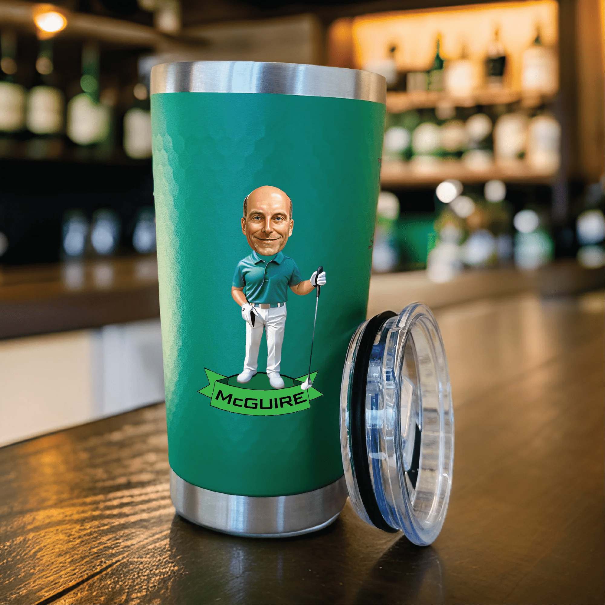 Tumbler Fun Golf Caricature Tumbler by Groovy Groomsmen Gifts