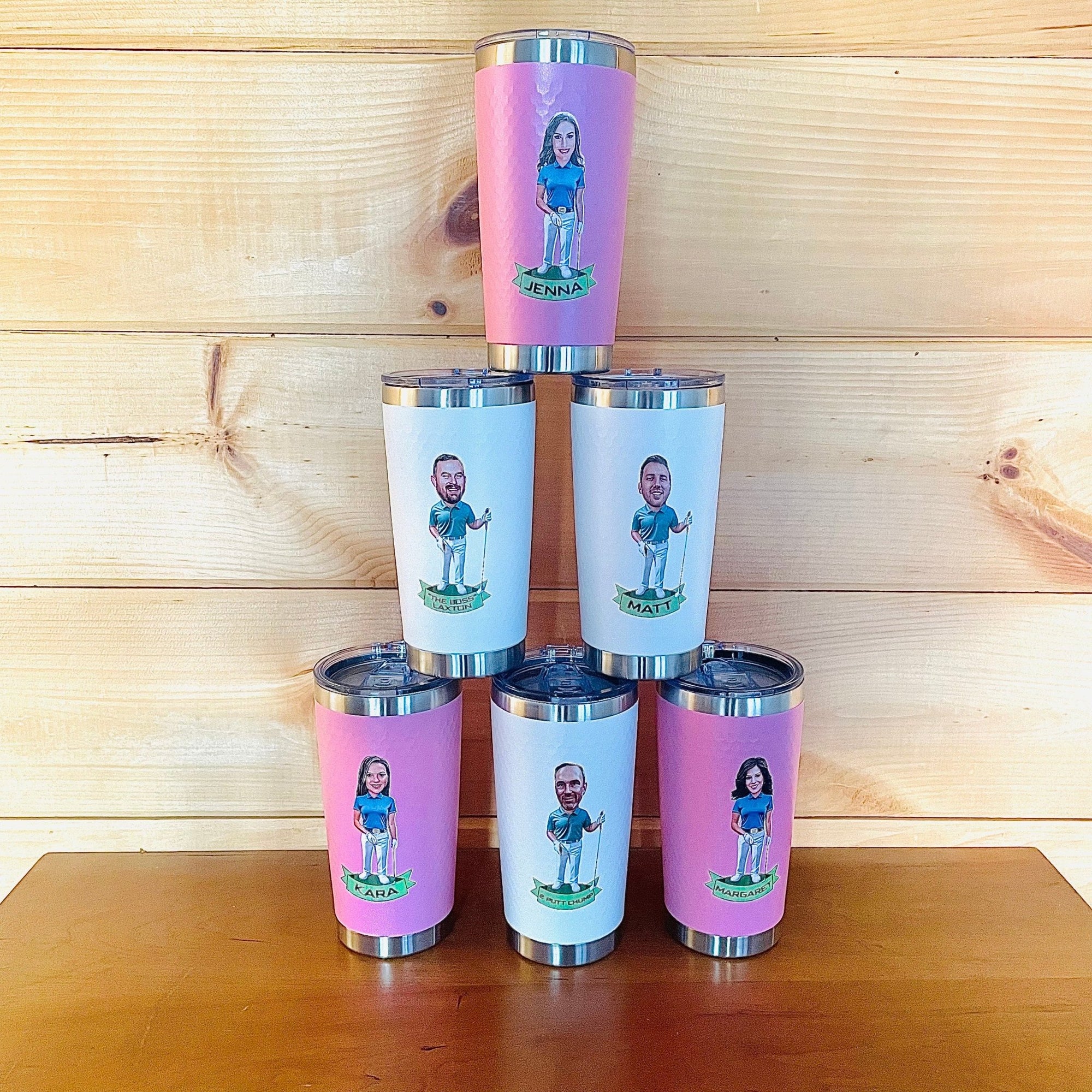 Tumbler Fun Golf Caricature Tumbler by Groovy Groomsmen Gifts