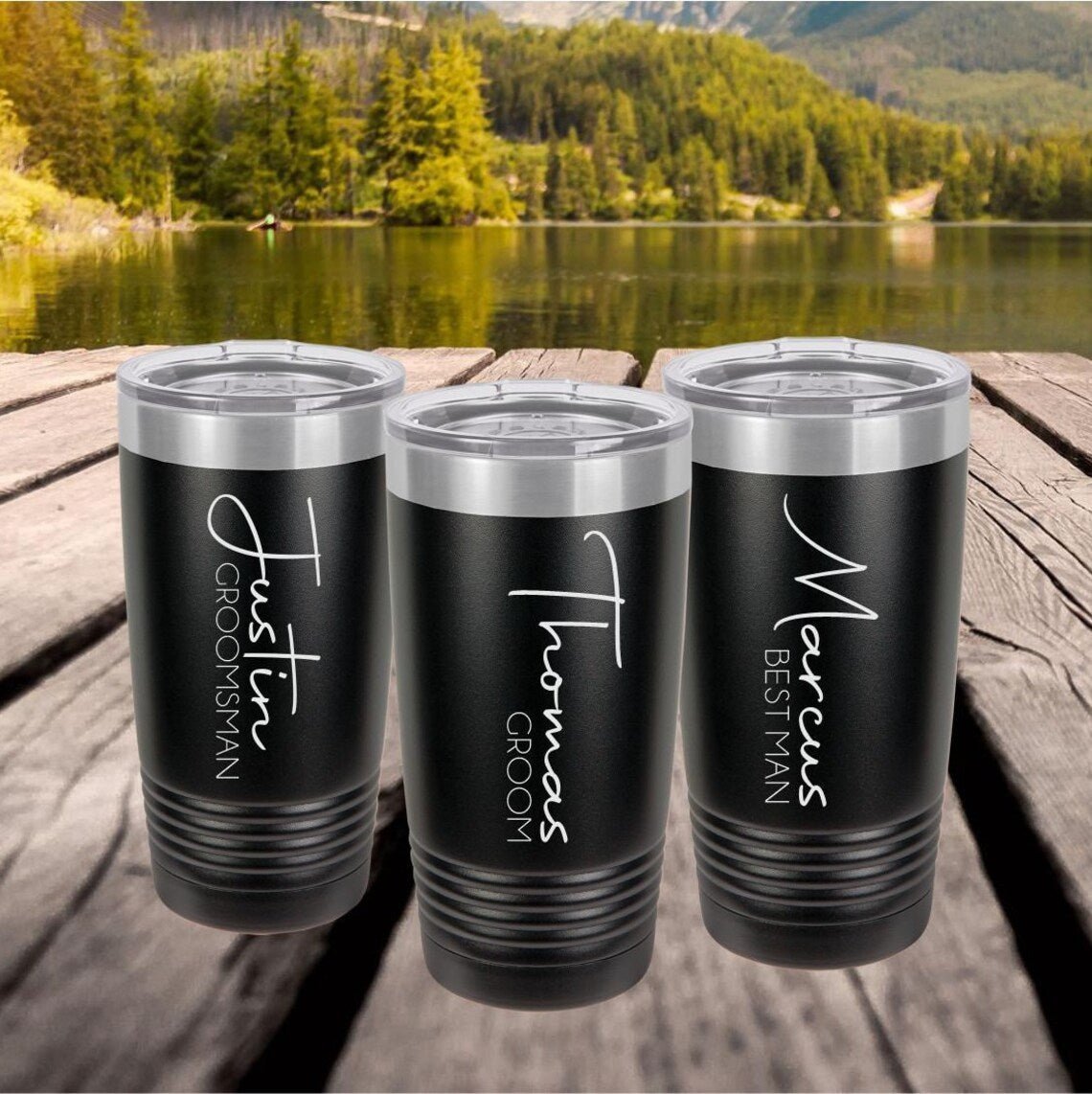 Tumbler Wedding Party Groomsmen Tumbler by Groovy Groomsmen Gifts