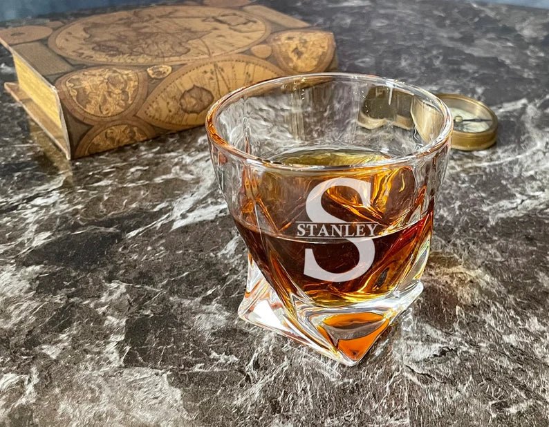 Twisted Whiskey Glass - Groovy Groomsmen Gifts