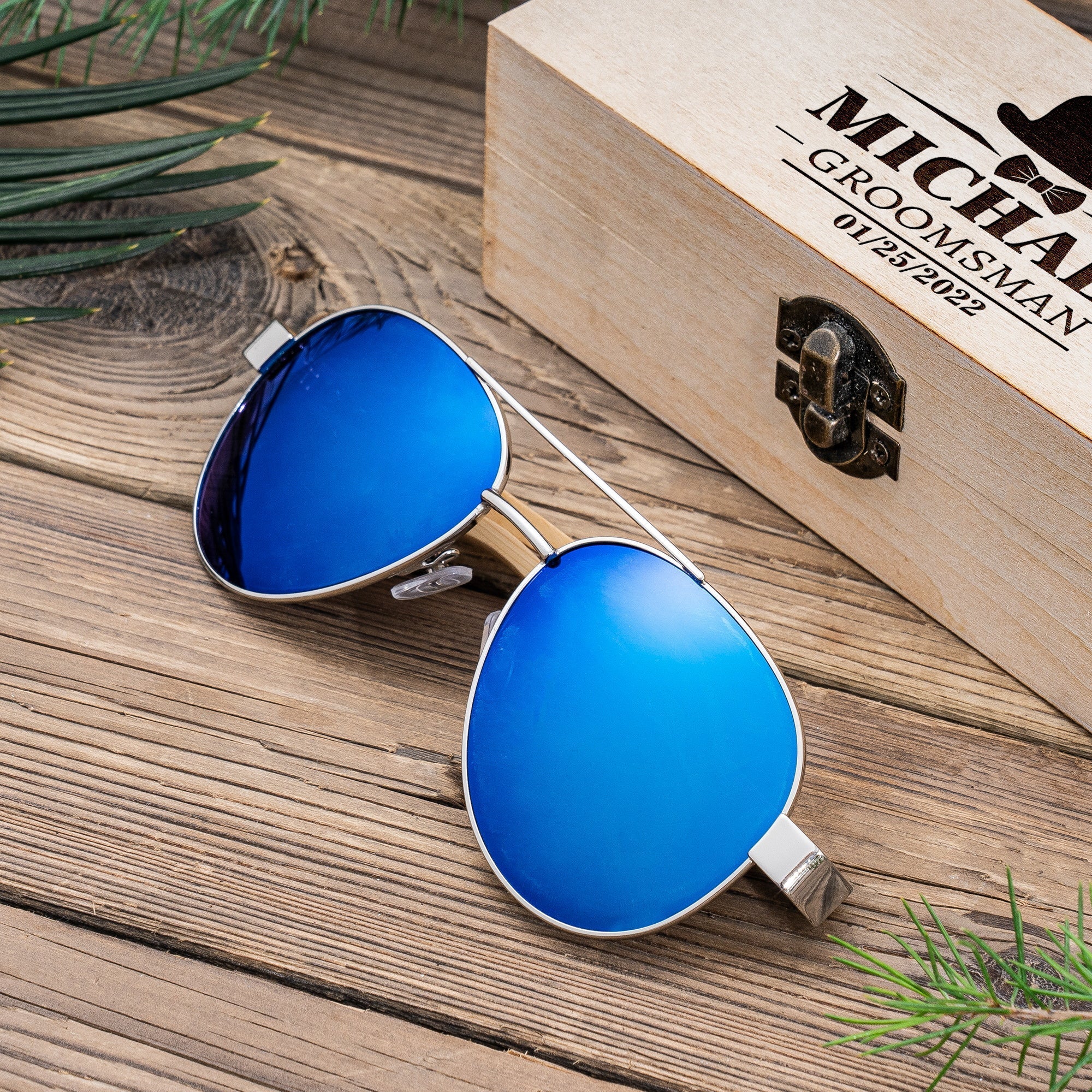 Sunglasses UV Aviators by Groovy Groomsmen Gifts