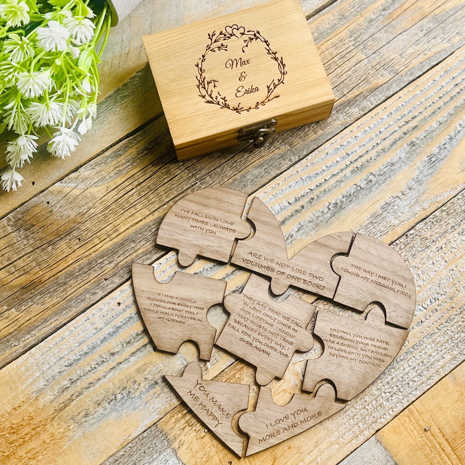 Valentines Heartfelt Harmony Puzzle Set by Groovy Groomsmen Gifts