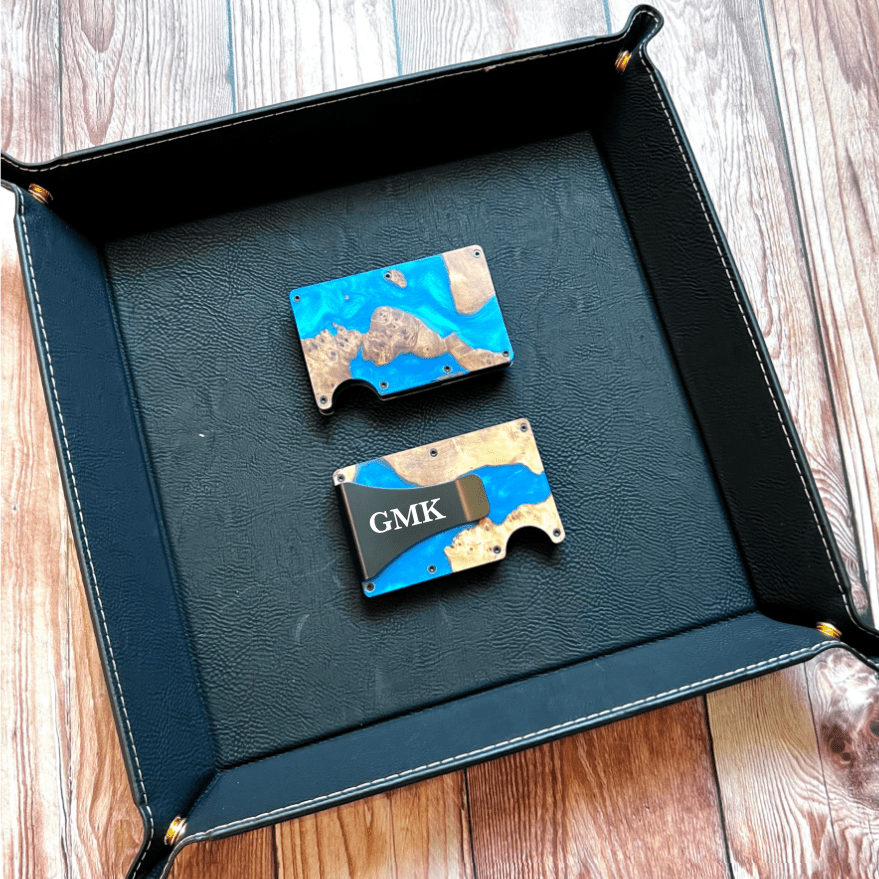 Wallets & Money Clips Engraved Resin Wallets by Groovy Groomsmen Gifts