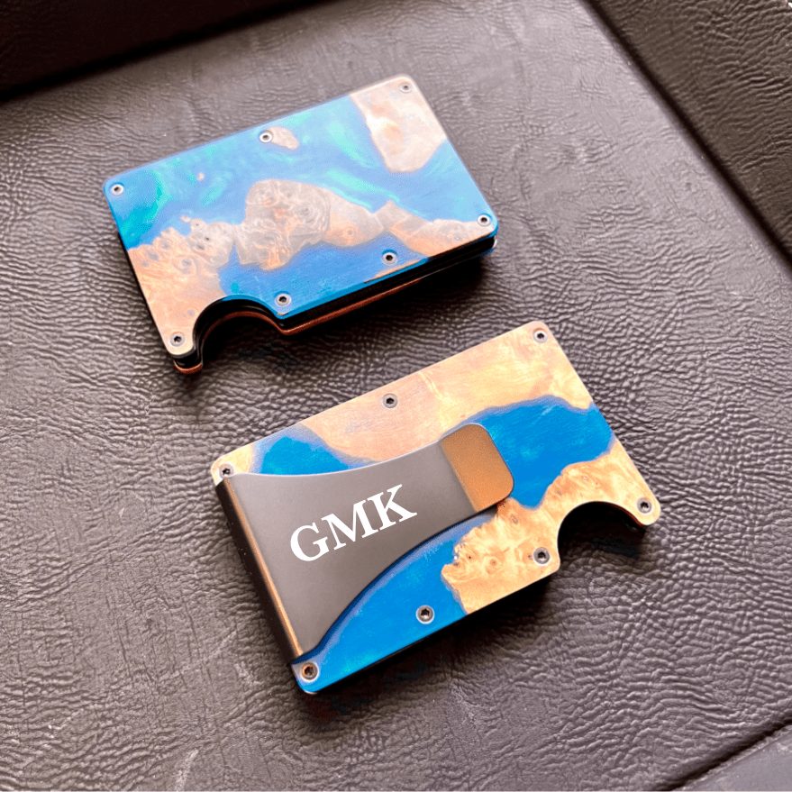 Wallets & Money Clips Engraved Resin Wallets by Groovy Groomsmen Gifts