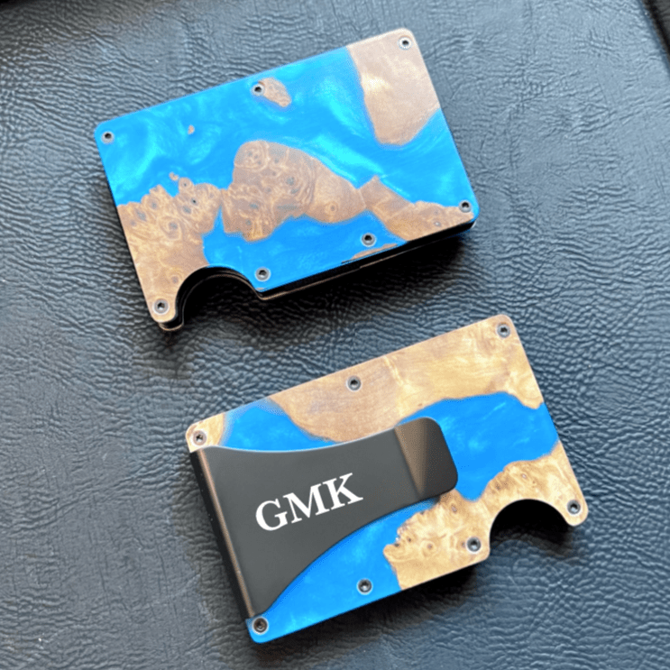 Wallets &amp; Money Clips Engraved Resin Wallets by Groovy Groomsmen Gifts