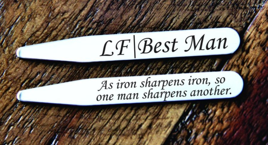 Wearables Personalized Collar Stays by Groovy Groomsmen Gifts