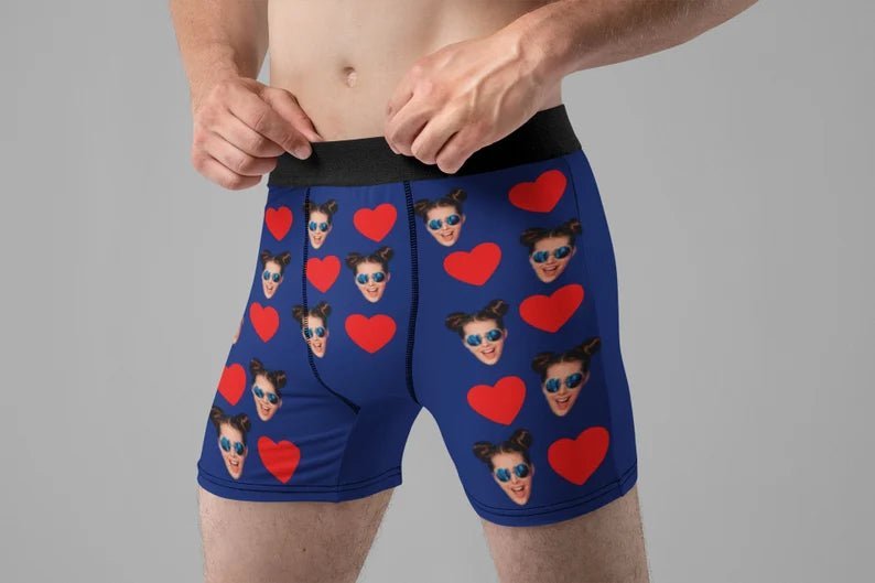 Wearables Photo and Hearts Boxers by Groovy Groomsmen Gifts