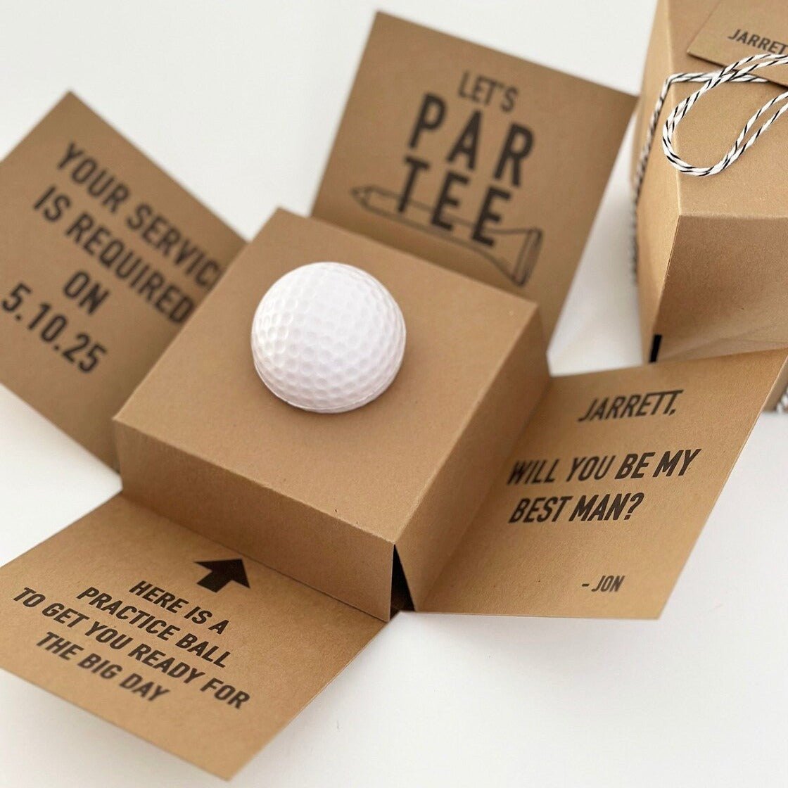 Wedding Party Golf Proposal Box - Groovy Groomsmen Gifts