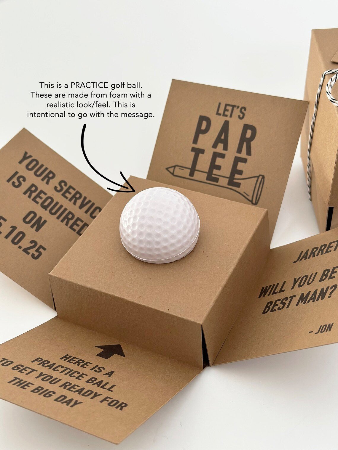 Wedding Party Golf Proposal Box - Groovy Groomsmen Gifts