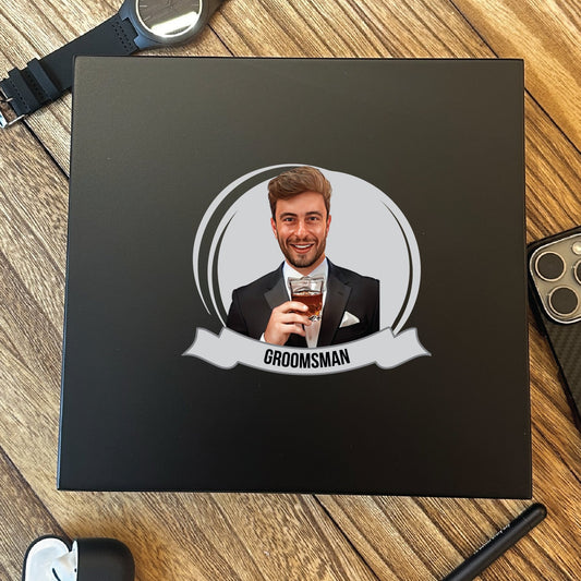 Personalized caricature Groomsmen Keepsake Box