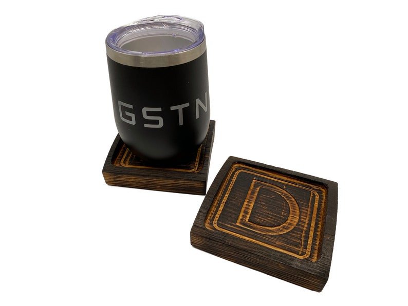 Whiskey Charred Coasters - Groovy Groomsmen Gifts