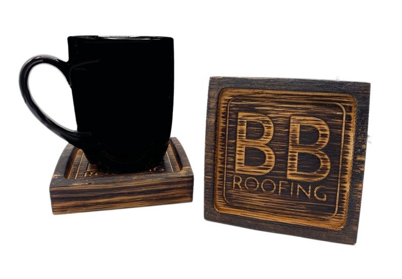 Whiskey Charred Coasters - Groovy Groomsmen Gifts