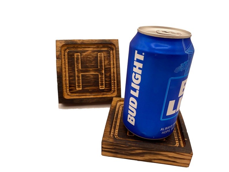 Whiskey Charred Coasters - Groovy Groomsmen Gifts