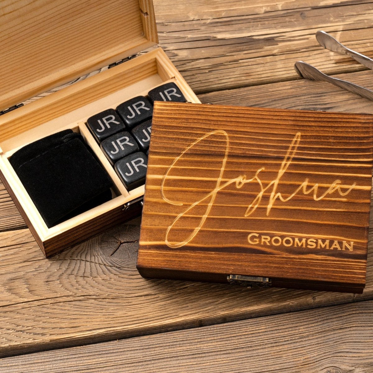 Whiskey Custom Whiskey Stones Set by Groovy Groomsmen Gifts