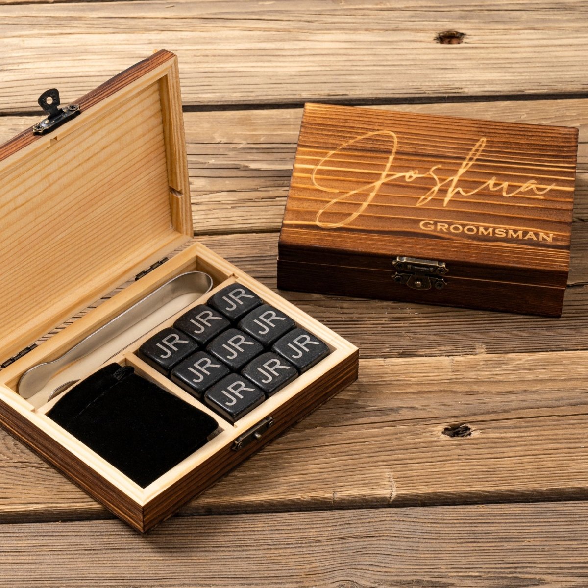 Whiskey Custom Whiskey Stones Set by Groovy Groomsmen Gifts