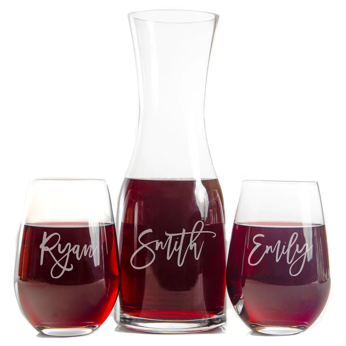 wine Personalized Wine Decanter Set by Groovy Groomsmen Gifts