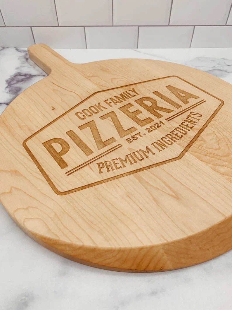 Wooden Family Heirloom Pizza Peel - Groovy Groomsmen Gifts