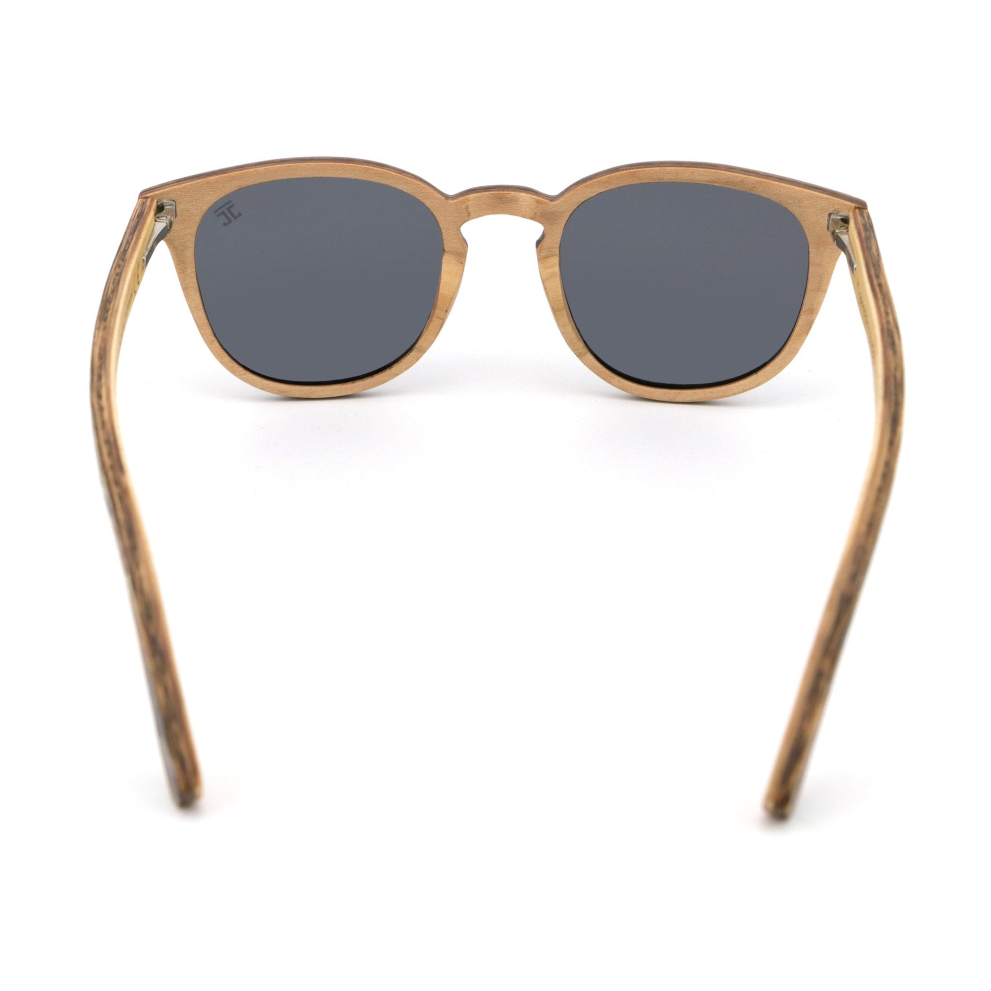 Wooden Sunglasses AquaWave, Square | Abalone by Groovy Groomsmen Gifts