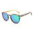 Wooden Sunglasses AquaWave, Square | Abalone by Groovy Groomsmen Gifts