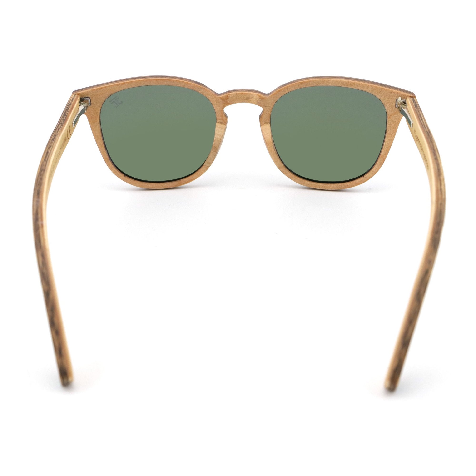 Wooden Sunglasses AquaWave, Square | Abalone by Groovy Groomsmen Gifts