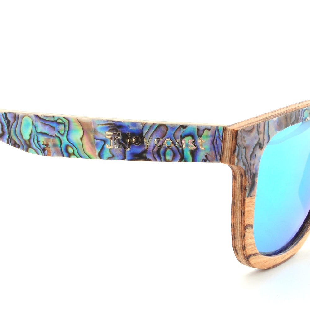 Wooden Sunglasses Cirque Abalone Wayfinder Sunglasses by Groovy Groomsmen Gifts