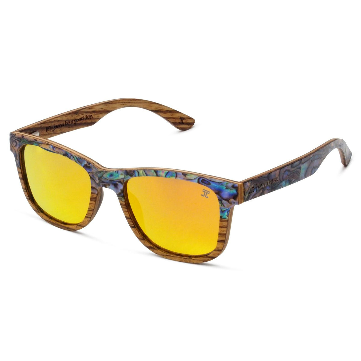 Wooden Sunglasses Cirque Abalone Wayfinder Sunglasses by Groovy Groomsmen Gifts